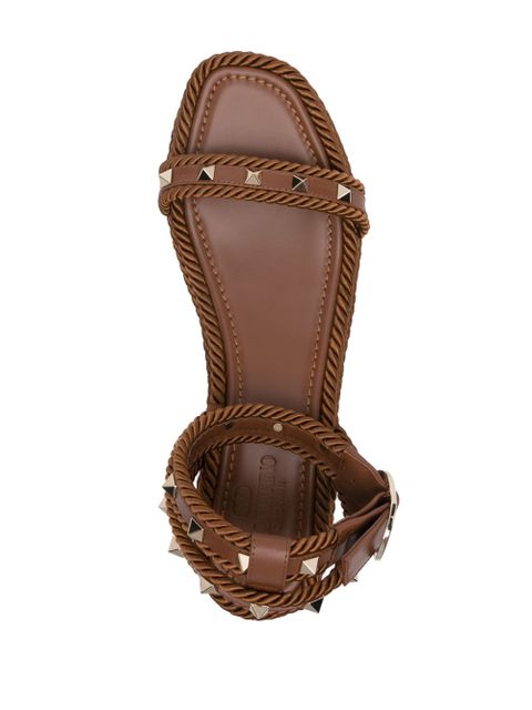 Valentino Garavani 45mm Rockstud espadrilles - Brown
