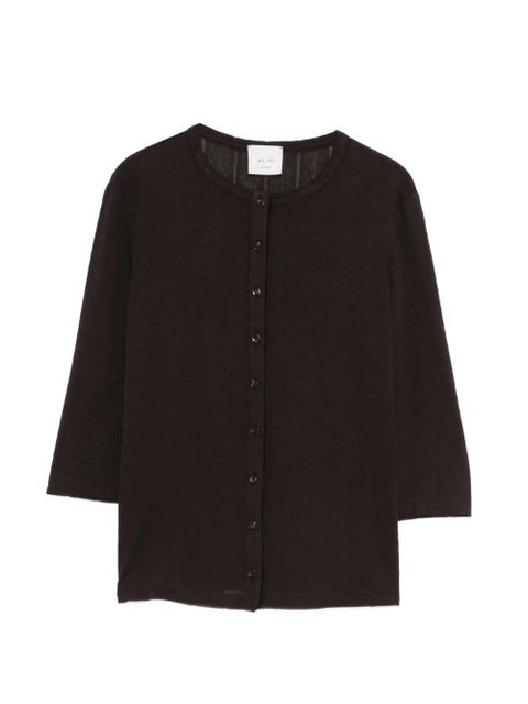 Alysi crew-neck cardigan - Brown - zdjęcie produktu nr 1