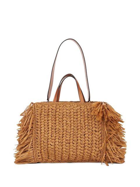 ETRO embroidered-logo woven tote bag - Brown - zdjęcie produktu nr 2