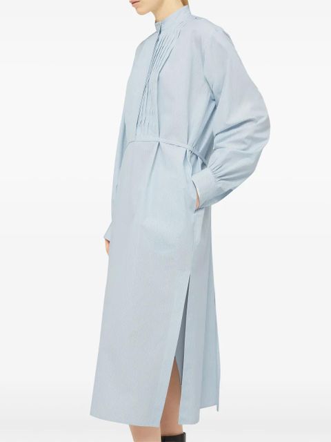 Jil Sander long-sleeve cotton midi dress - White