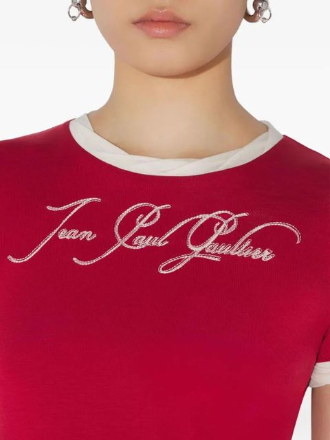 Jean Paul Gaultier logo-embroidered T-shirt