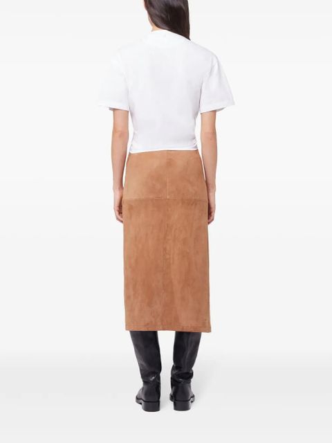 Rabanne suede midi skirt - Brown - zdjęcie produktu nr 2