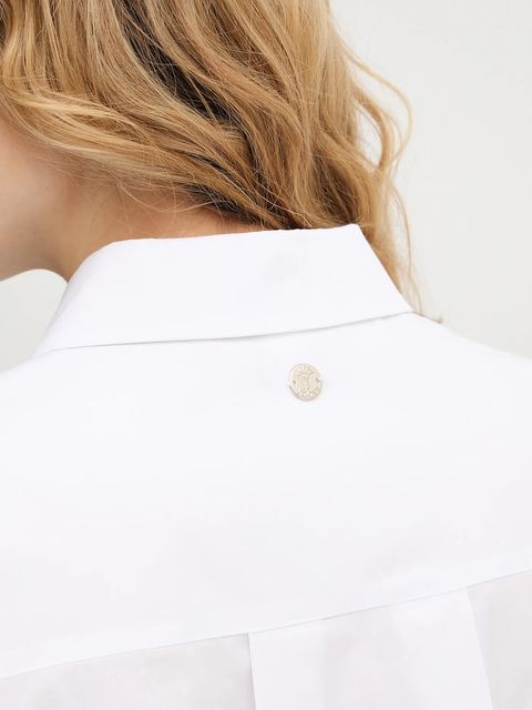 Joop! koszula damska kolor biały relaxed z kołnierzykiem klasycznym 30100036