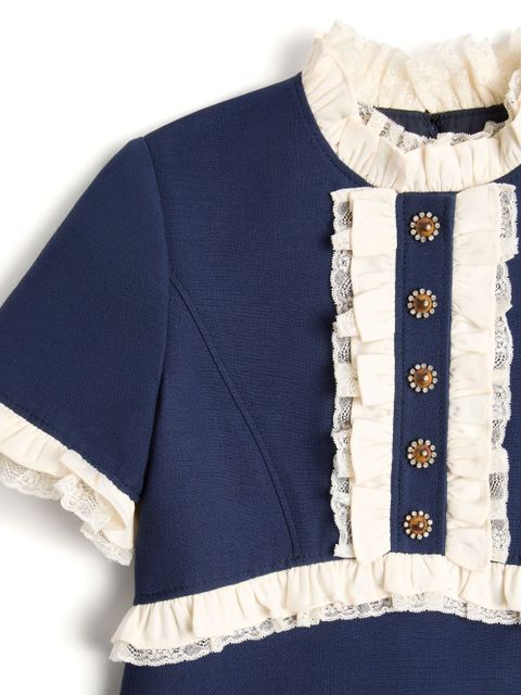 Valentino Garavani mini Crepe Couture wool dress - Blue - zdjęcie produktu nr 2