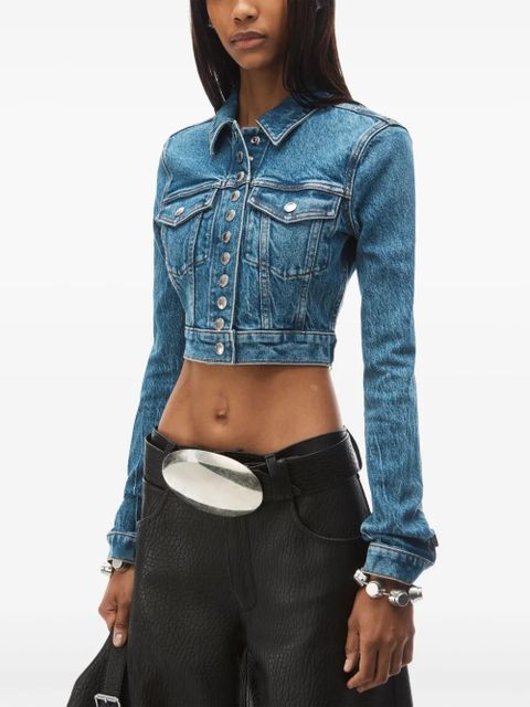Alexander Wang Shrunken denim jacket - Blue