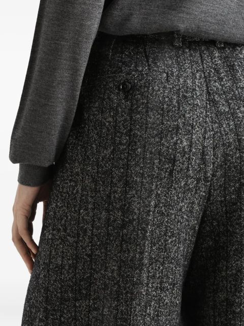 Dolce & Gabbana pleated tweed trousers - Black