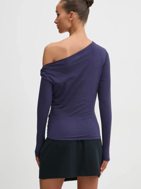 Abercrombie & Fitch longsleeve damski kolor granatowy odkryte plecy KI139-3688