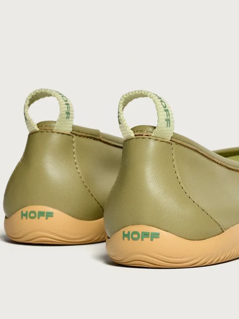 Hoff baleriny skórzane GARNIER kolor zielony 12540005