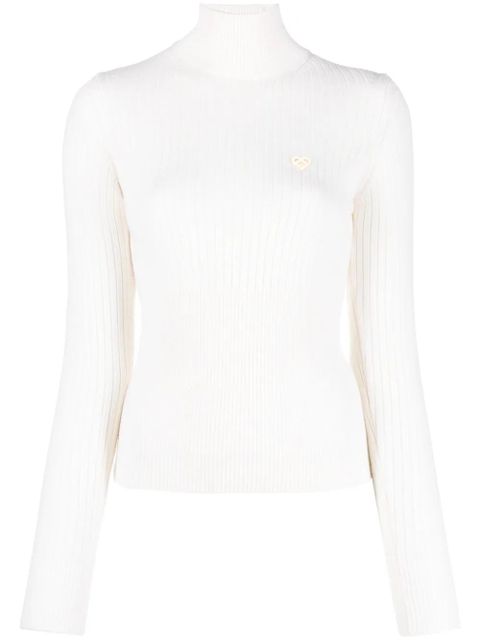Casablanca ribbed-knit wool jumper - White - zdjęcie produktu nr 1