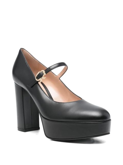 Gianvito Rossi 105mm platform strap pumps - Black - zdjęcie produktu nr 2