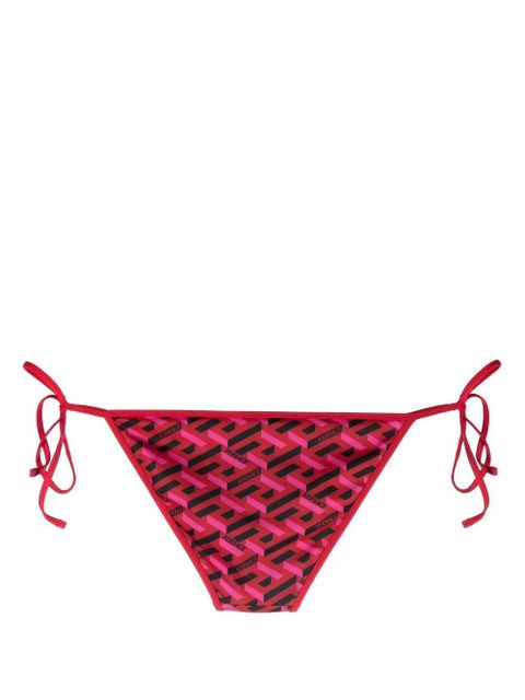 Versace graphic-print bikini bottoms - Red