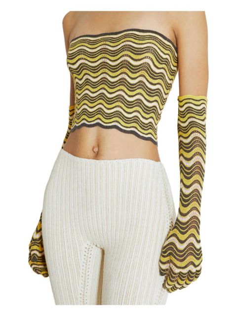 Isa Boulder wave-pattern tube top - Yellow - zdjęcie produktu nr 1