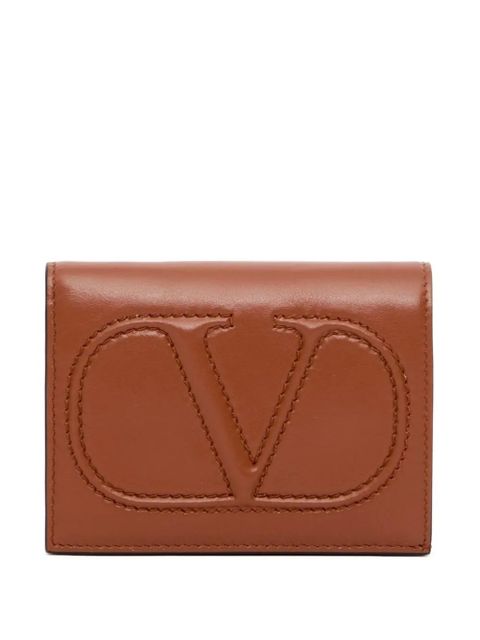 Valentino Garavani VLogo Walk small calfskin wallet - Brown - zdjęcie produktu nr 1