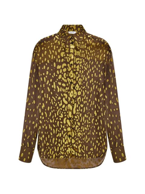 Ferragamo Devoré georgette shirt - Brown - zdjęcie produktu nr 1