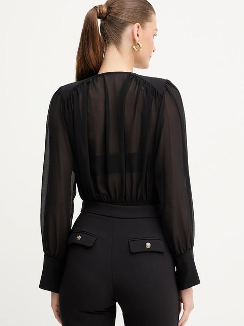 Elisabetta Franchi body damska kolor czarny gładka CB00857E2