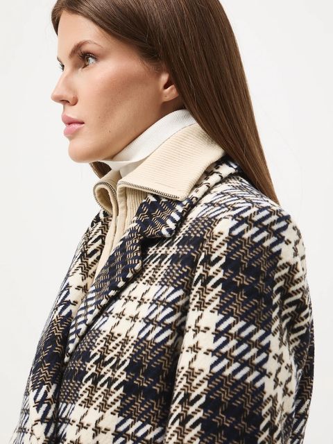 Medicine płaszcz z dodatkiem wełny kolor multicolor