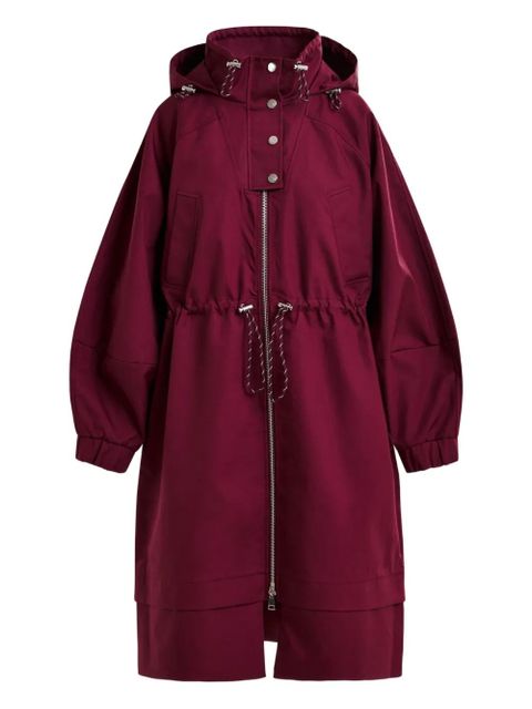 Essentiel Antwerp balloon-sleeve drawstring raincoat - Red - zdjęcie produktu nr 1