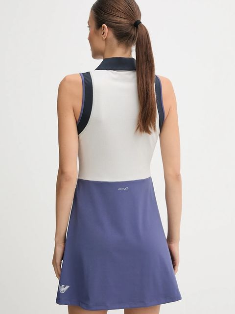 EA7 Emporio Armani sukienka sportowa kolor granatowy mini rozkloszowana AF19155.7W000560