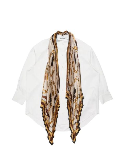 Acne Studios scarf mini shirt dress - White - zdjęcie produktu nr 1