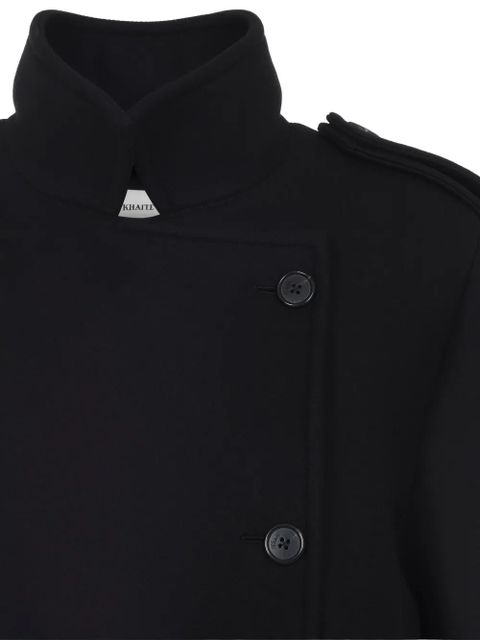 KHAITE wool double-breasted coat - Black