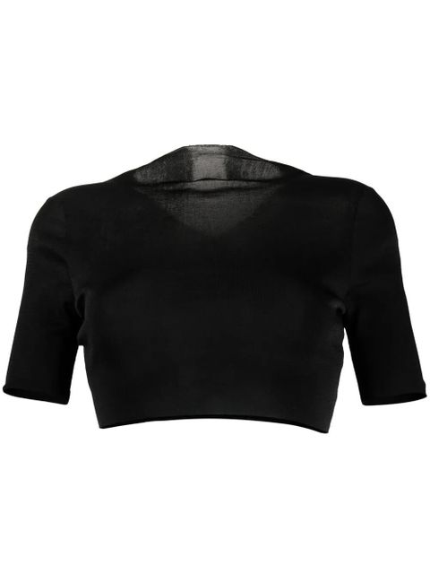 The Row cropped short-sleeve top - Black - zdjęcie produktu nr 1