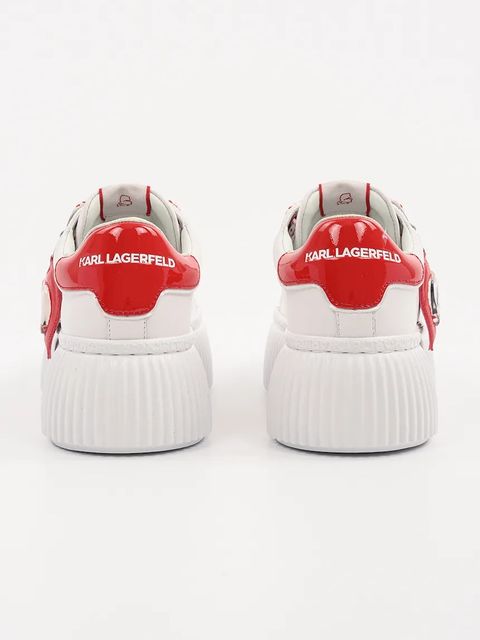 Karl Lagerfeld sneakersy skórzane KREEPER LO damskie kolor biały KL42314V