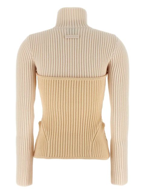 Jean Paul Gaultier ribbed corset sweater - White - zdjęcie produktu nr 2