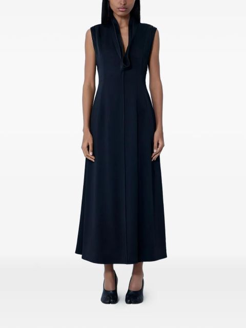 Jil Sander V-neck midi dress - Black - zdjęcie produktu nr 1