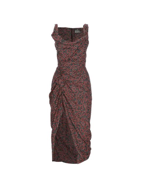 Vivienne Westwood draped patterned dress - Red - zdjęcie produktu nr 1
