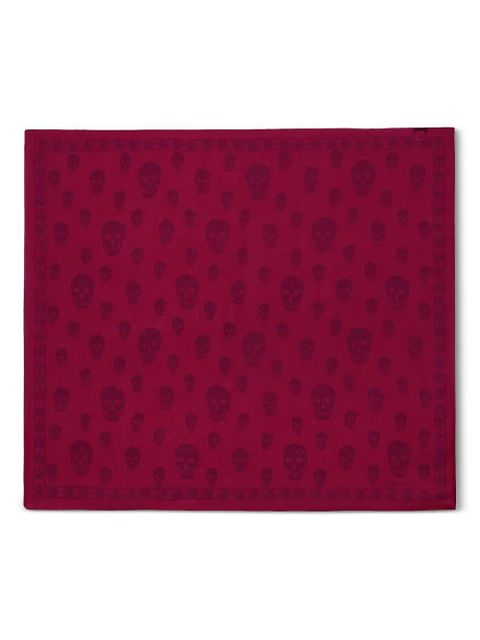 Alexander McQueen Skull-print scarf - Red - zdjęcie produktu nr 1