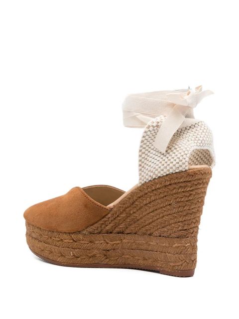 Manebi tie-detail almond-toe espadrilles - Brown