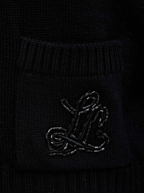 Luisa Spagnoli kardigan wełniany damski kolor czarny lekki 100239