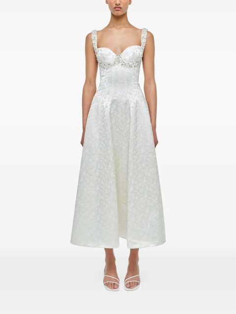 Simkhai Charlotte floral jacquard midi dress - White - zdjęcie produktu nr 2