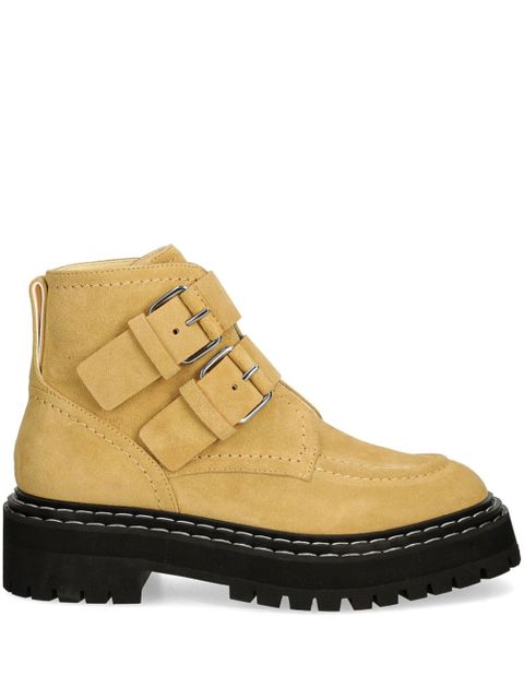 Proenza Schouler suede biker boots - Yellow - zdjęcie produktu nr 1
