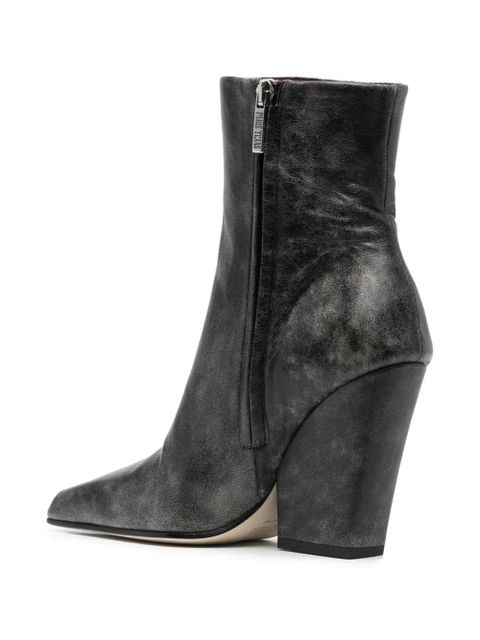 Paris Texas 90mm pointed-toe leather ankle boots - Black