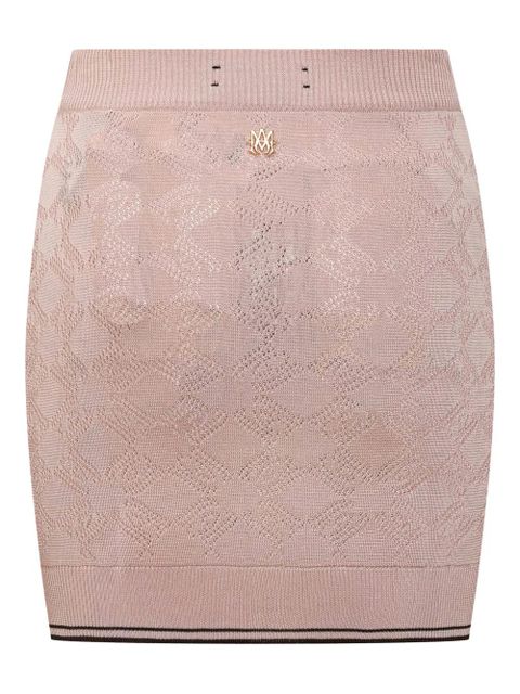 AMIRI pointelle-knit mini skirt - Blue - zdjęcie produktu nr 2