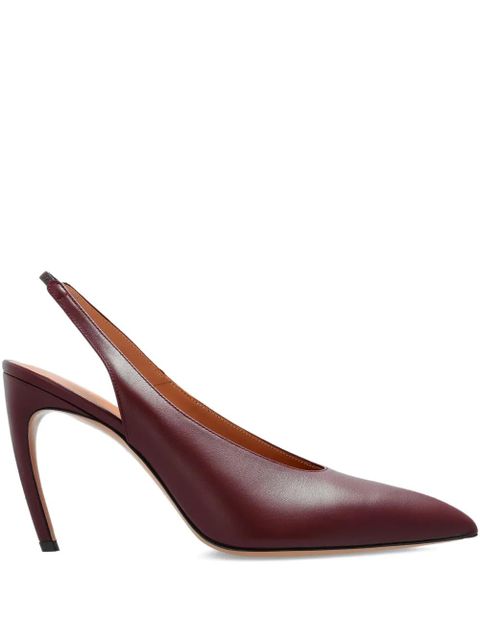 The Attico 11mm slingback pointed-toe pumps - Red - zdjęcie produktu nr 1