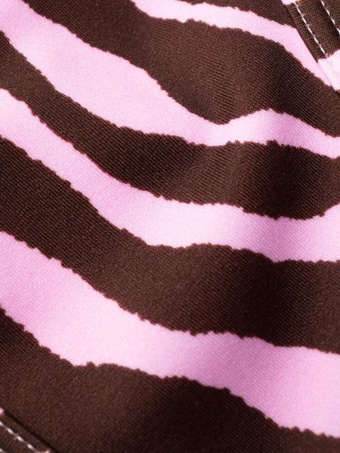 The Attico zebra-print bikini - Brown