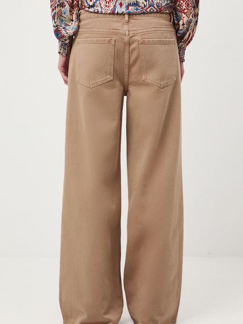 Medicine jeansy bawełniane kolor brązowy