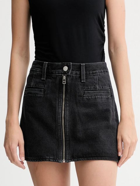 Levi's spódnica jeansowa kolor czarny mini ołówkowa 003RP - zdjęcie produktu nr 1