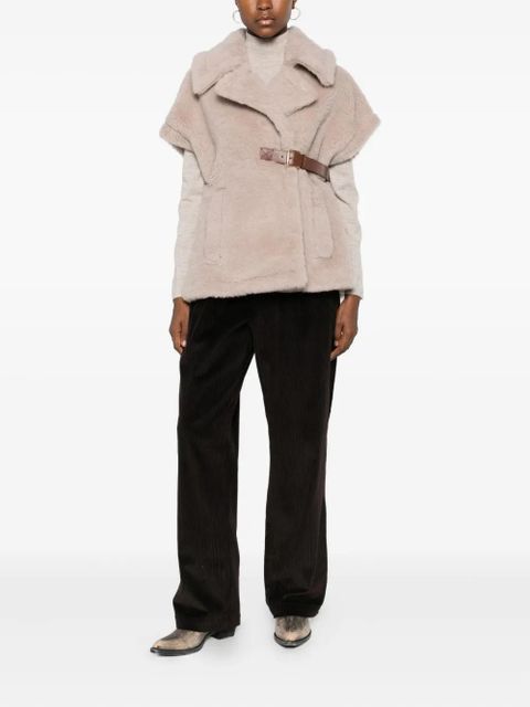 Max Mara belted-waist coat - Neutrals - zdjęcie produktu nr 2