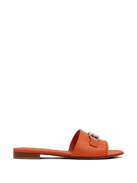 Ferragamo logo leather sandals - Orange - zdjęcie produktu nr 1