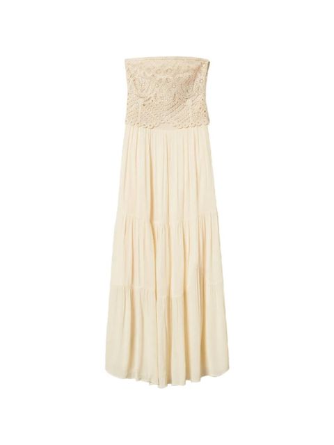 TWINSET strapless maxi dress - Neutrals - zdjęcie produktu nr 1