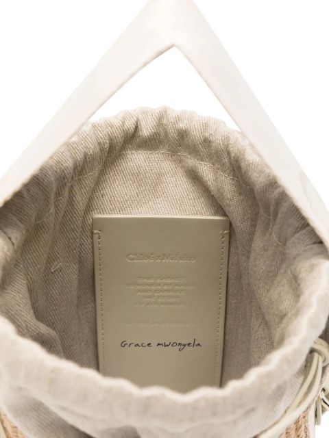 Chloé woven top-handle shoulder bag - Neutrals