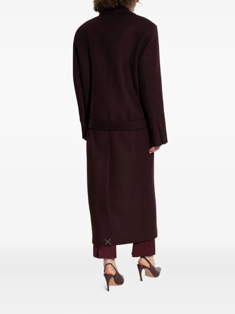 The Attico belted wool coat - Red