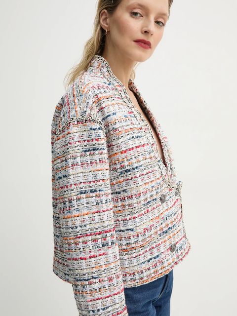 MUNTHE marynarka FLINT kolor biały dwurzędowa wzorzysta 251152825102