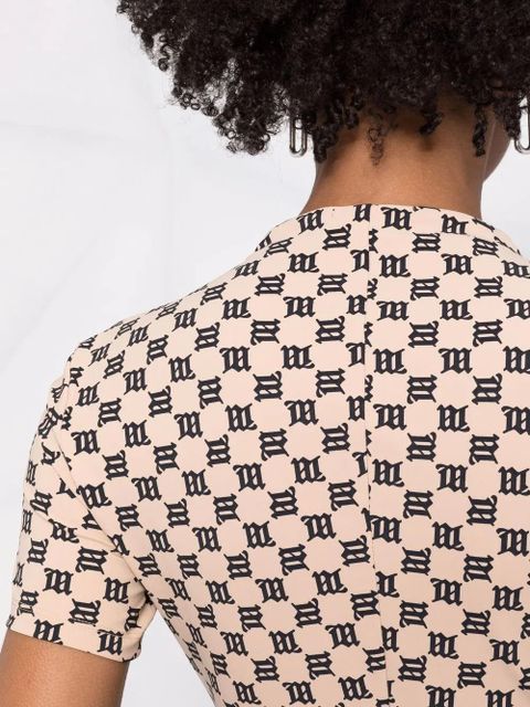 MISBHV monogram-print T-shirt - Neutrals