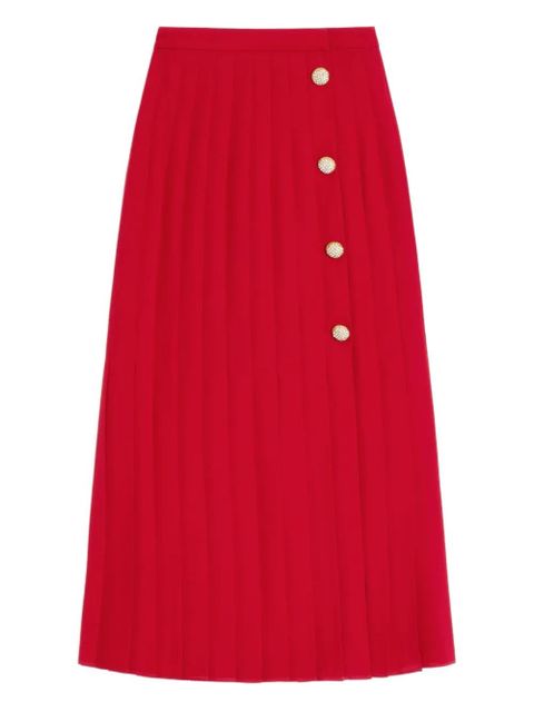 Valentino Garavani georgette midi skirt - Red
