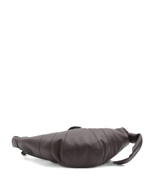 LEMAIRE medium stitched grained croissant bag - Brown - zdjęcie produktu nr 1