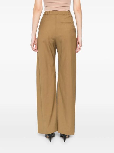 MM6 Maison Margiela pleat-detailing trousers - Brown